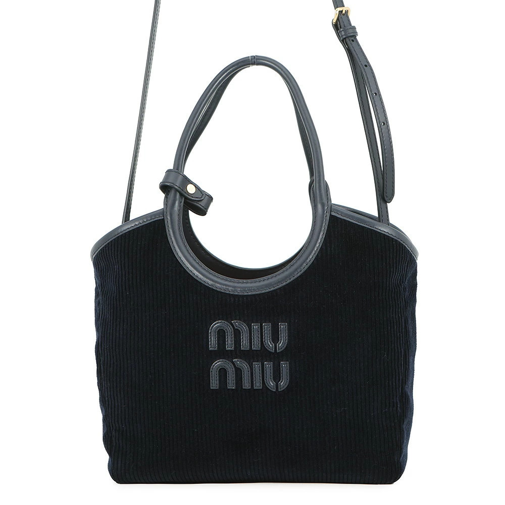 Miu Miu Handbag Ivy Corduroy bag Black